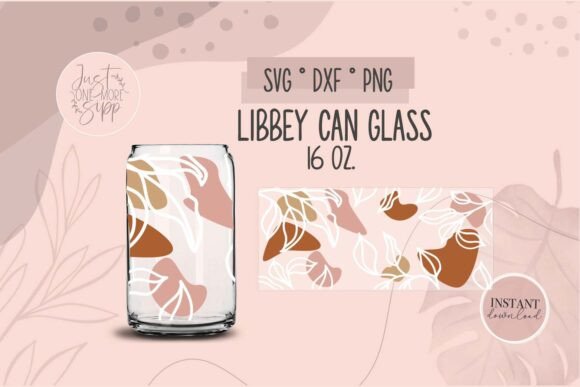 Boho Floral Libbey Can SVG