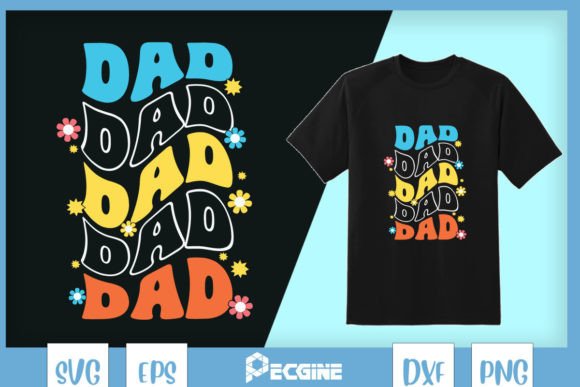 Dad Groovy Dad Retro Floral