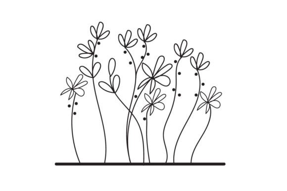 Floral Border Garden SVG