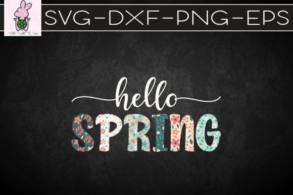 Floral Hello Spring SVG