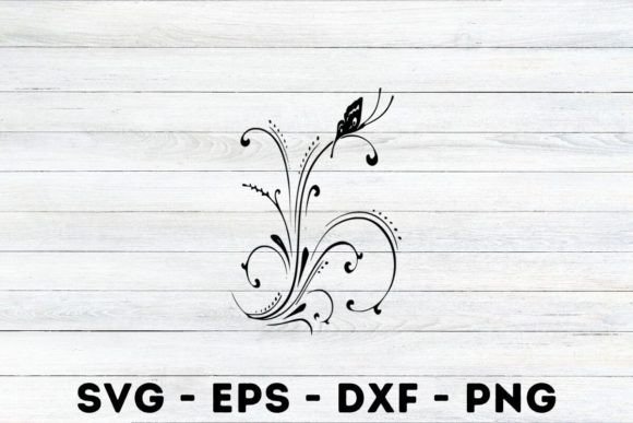 Floral Ornament Silhouette SVG