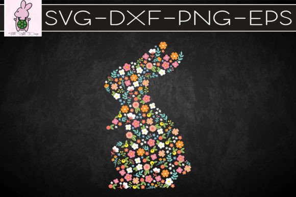 Floral Spring Bunny SVG