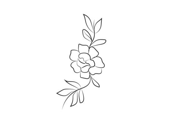 Floral Tattoo Wildflower SVG