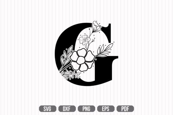 G Floral Capital Alphabet SVG