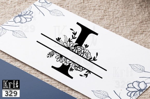 I Floral Split Monogram