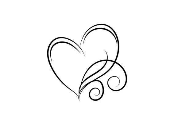 Love Floral Ornament, Love SVG