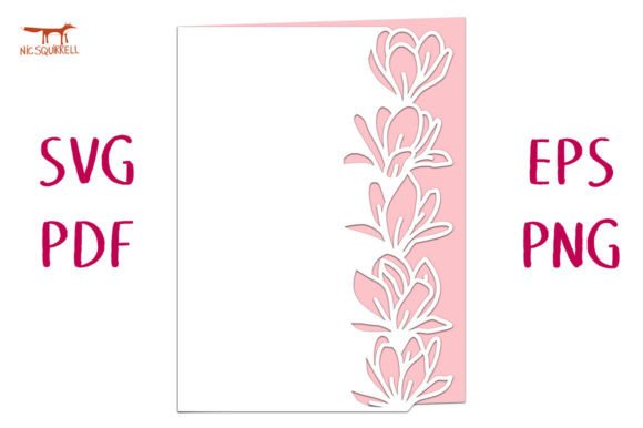 Magnolia Lace Edged Card SVG Cut File