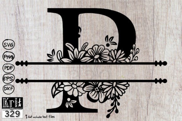 Q Alphabet Floral Split Monogram