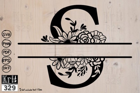 S Floral Split Monogram