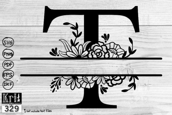 T Floral Split Monogram