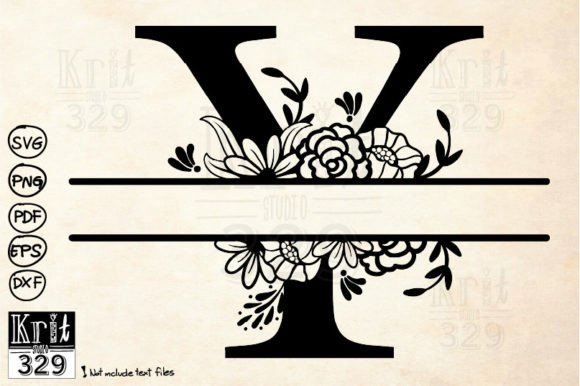 Y Floral Split Monogram